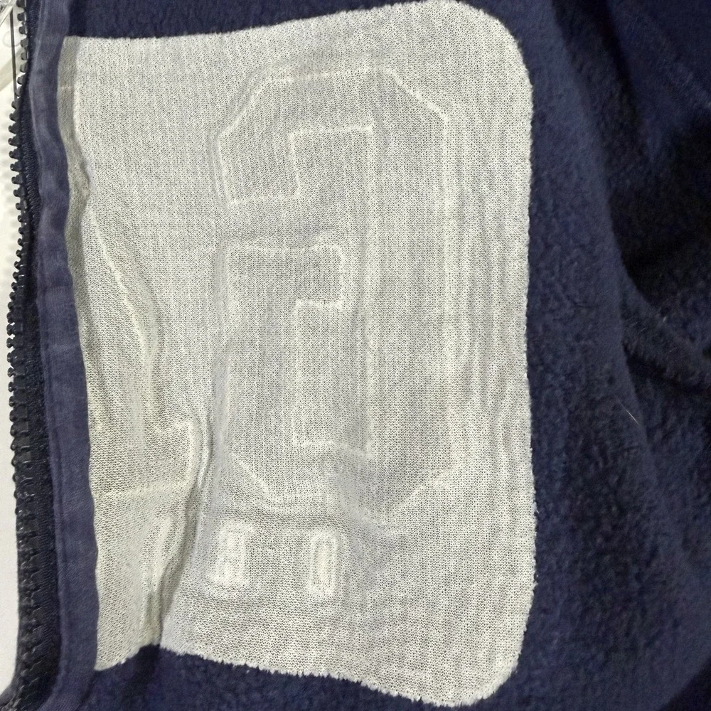 Kids Gap Original Logo Zip Up Hoodie Navy Blue Fleece Sweatshirt Boys Size M (8)